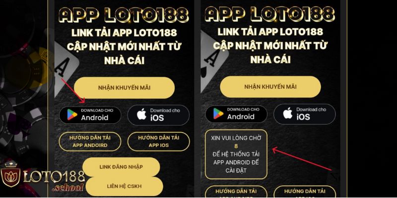 Cài đặt app nhà cái Loto188 trên Android